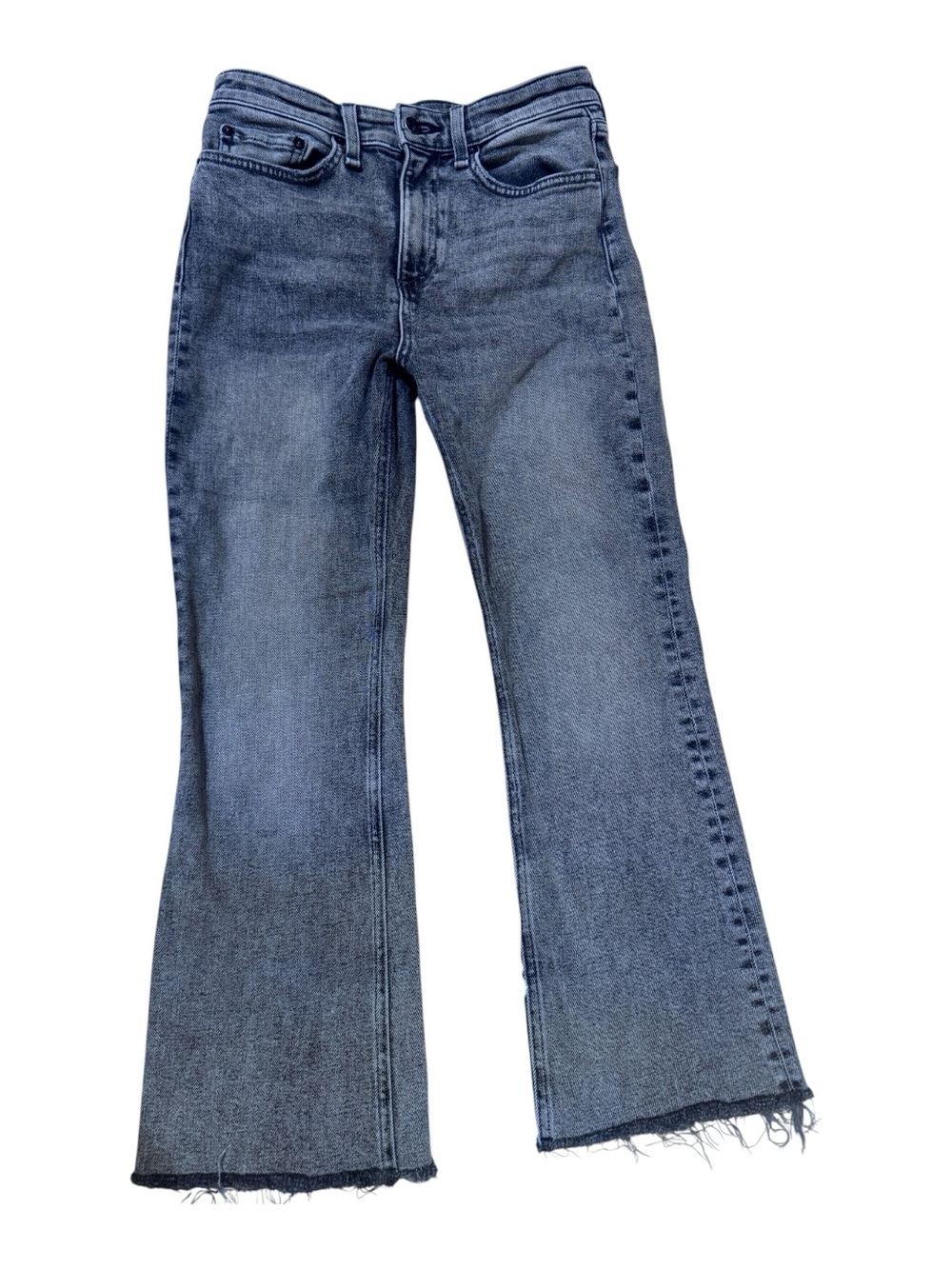 rag & bone Gray Wide Leg High-Rise Jeans - Picture 3 of 7